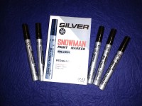 Popisovač Snowman - stříbrná