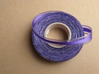 Stuha atlasov s monofilem 15 mm - fialov se stbrem 030512(2)