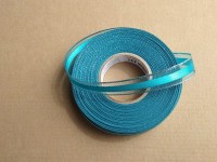 Stuha atlasov s monofilem 15 mm - tyrkysov se stbrem 030445(2)