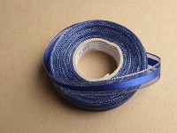 Stuha atlasov s monofilem 15 mm - modr se stbrem 030417(2)