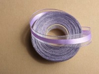 Stuha atlasov s monofilem 25 mm - fialov svtl se stbrem 030503(2)